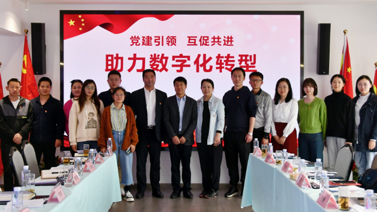 云南省发展鼎新委数字经济协调处党支部与昆明suncitygroup太阳集团科技股份有限公司党支部共同发展“助力数字化转型”主题党日活动